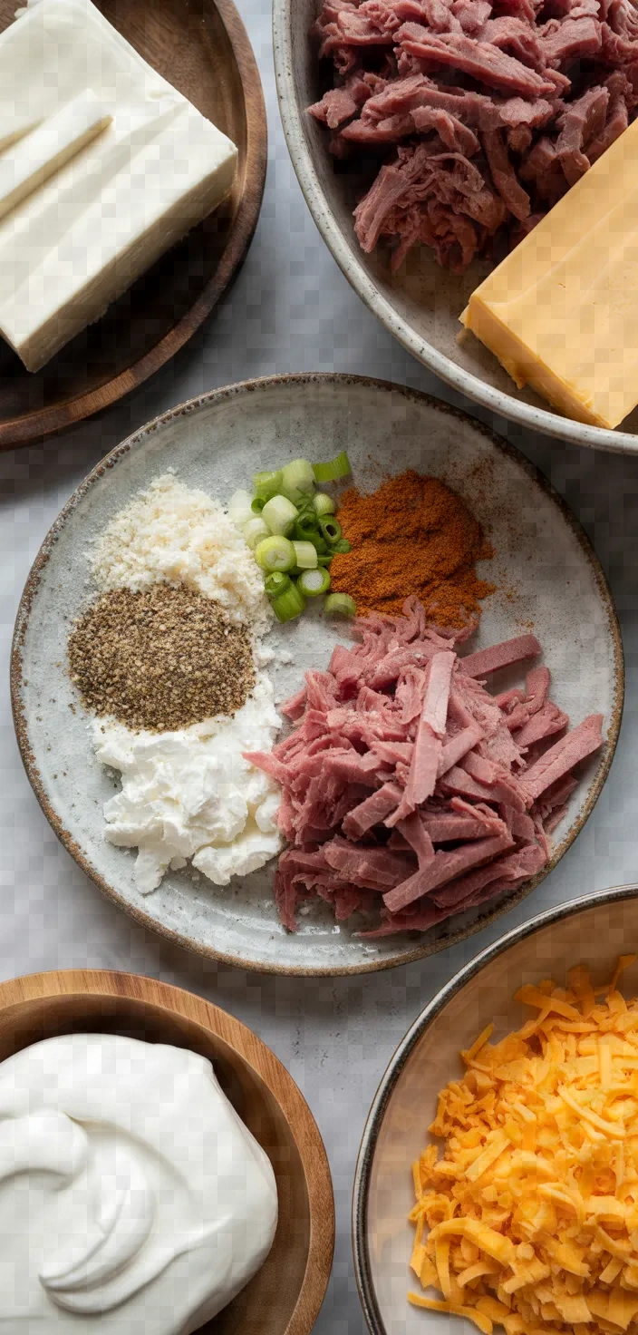 Ingredients photo for Chipped Beef Cheese Ball Recipe