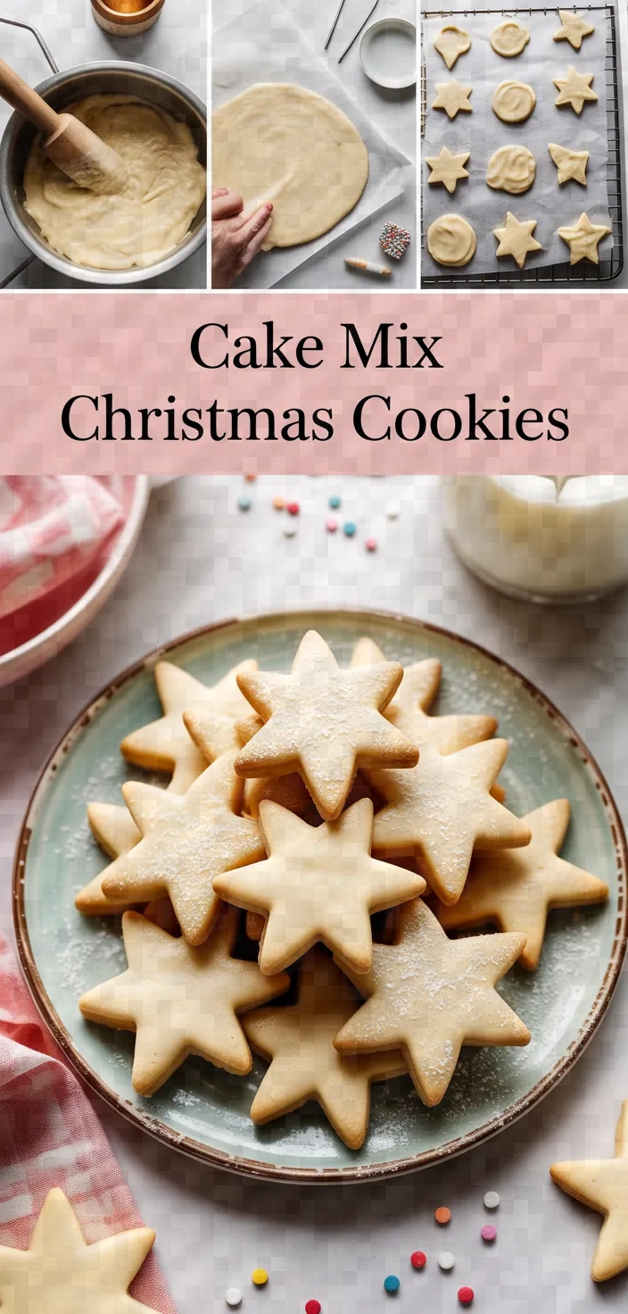 A photo of Cake Mix Christmas Cookies Recipe