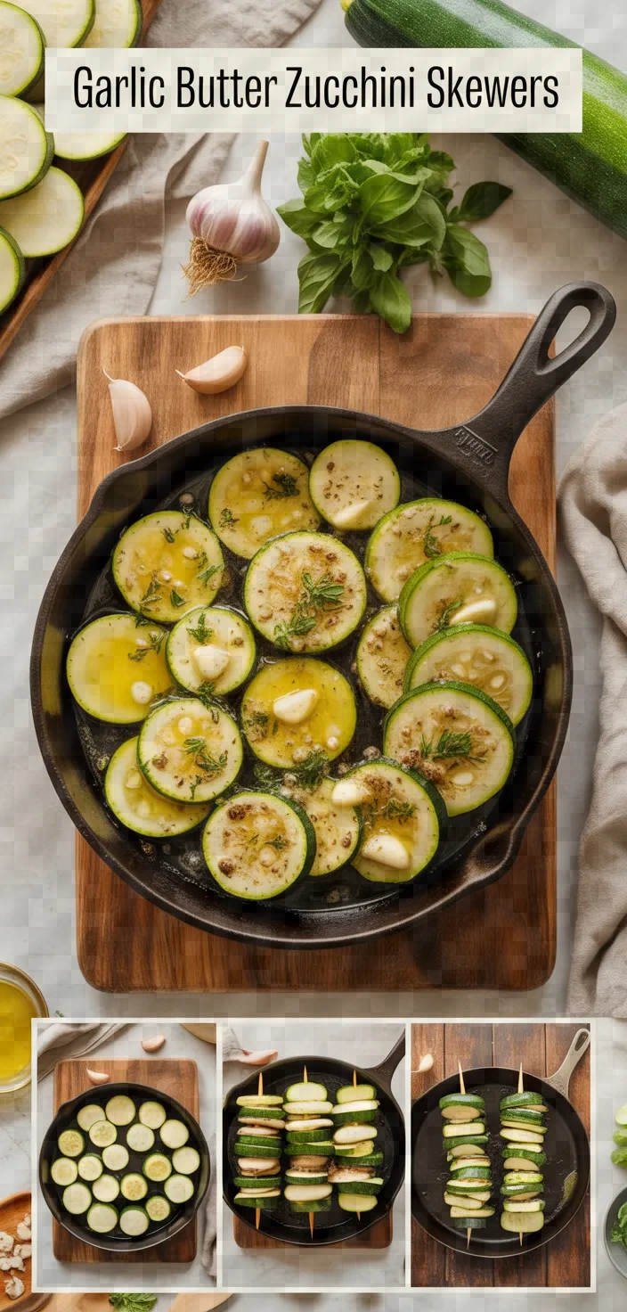 A photo of Garlic Butter Zucchini Skewers Recipe