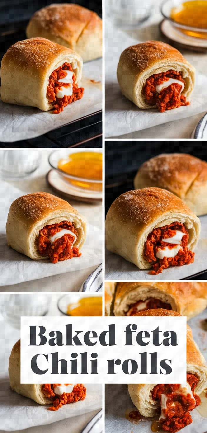 A photo of Oven Baked Feta Rolls With Chili Honey Recipe