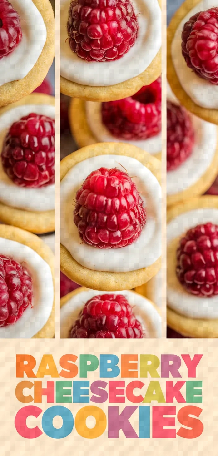A photo of Raspberry Cheesecake Thumbprint Cookies Recipe
