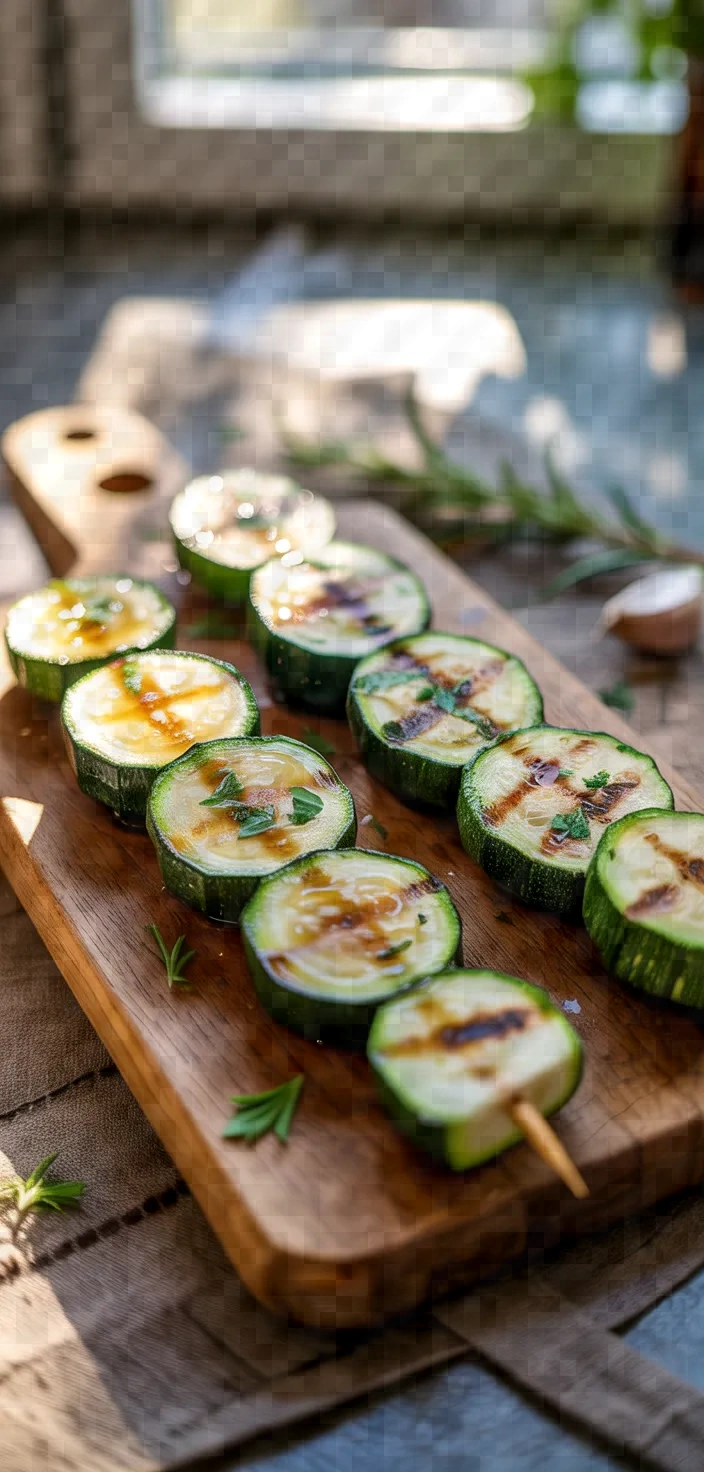 Garlic Butter Zucchini Skewers Recipe
