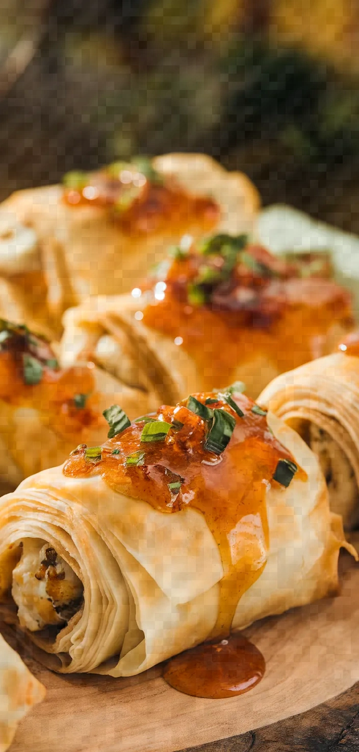 Oven Baked Feta Rolls With Chili Honey Recipe