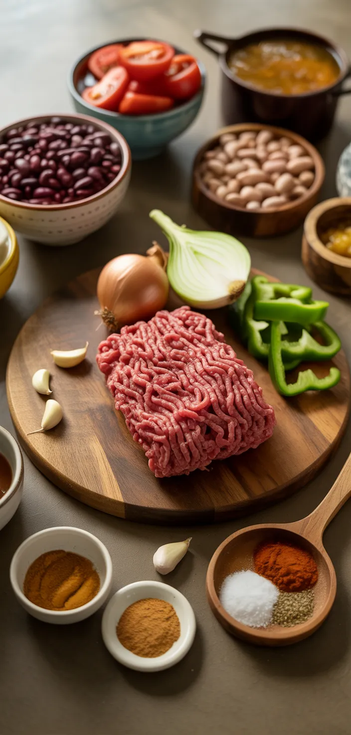 Ingredients photo for Best Beef Chili Recipe