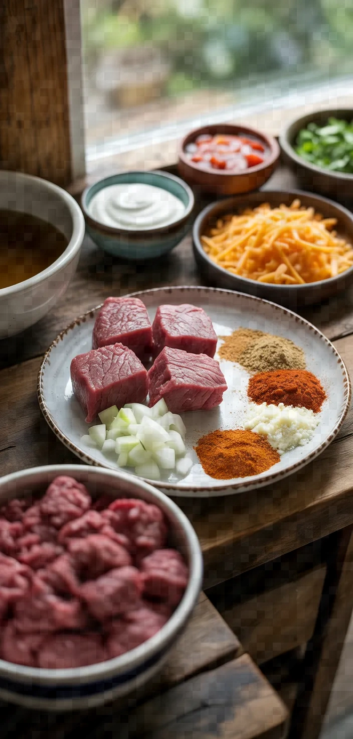 Ingredients photo for Cheesy Double Beef Burrito Recipe