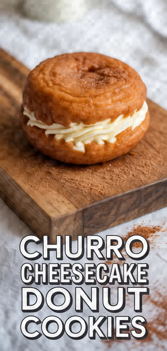 A photo of Churro Cheesecake Donut Cookies Recipe