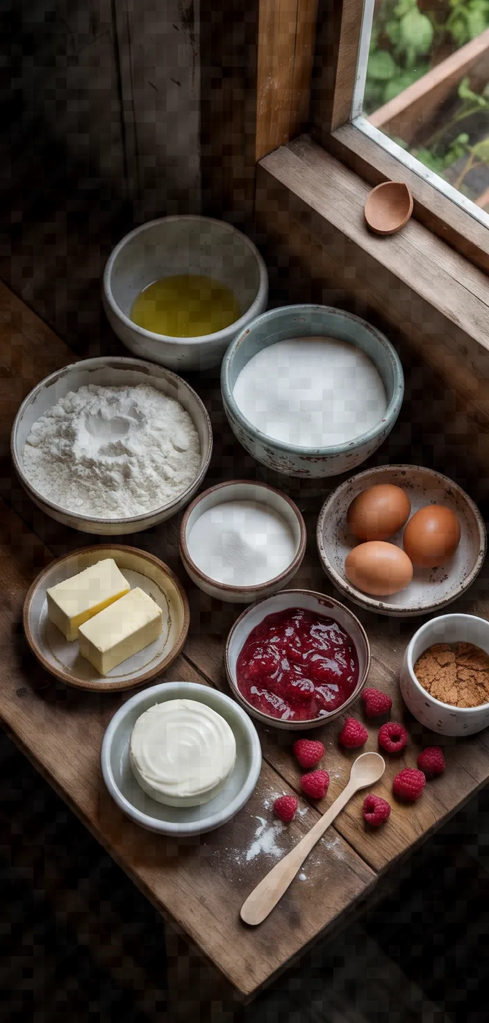Ingredients photo for Raspberry Swirl Cookies Recipe