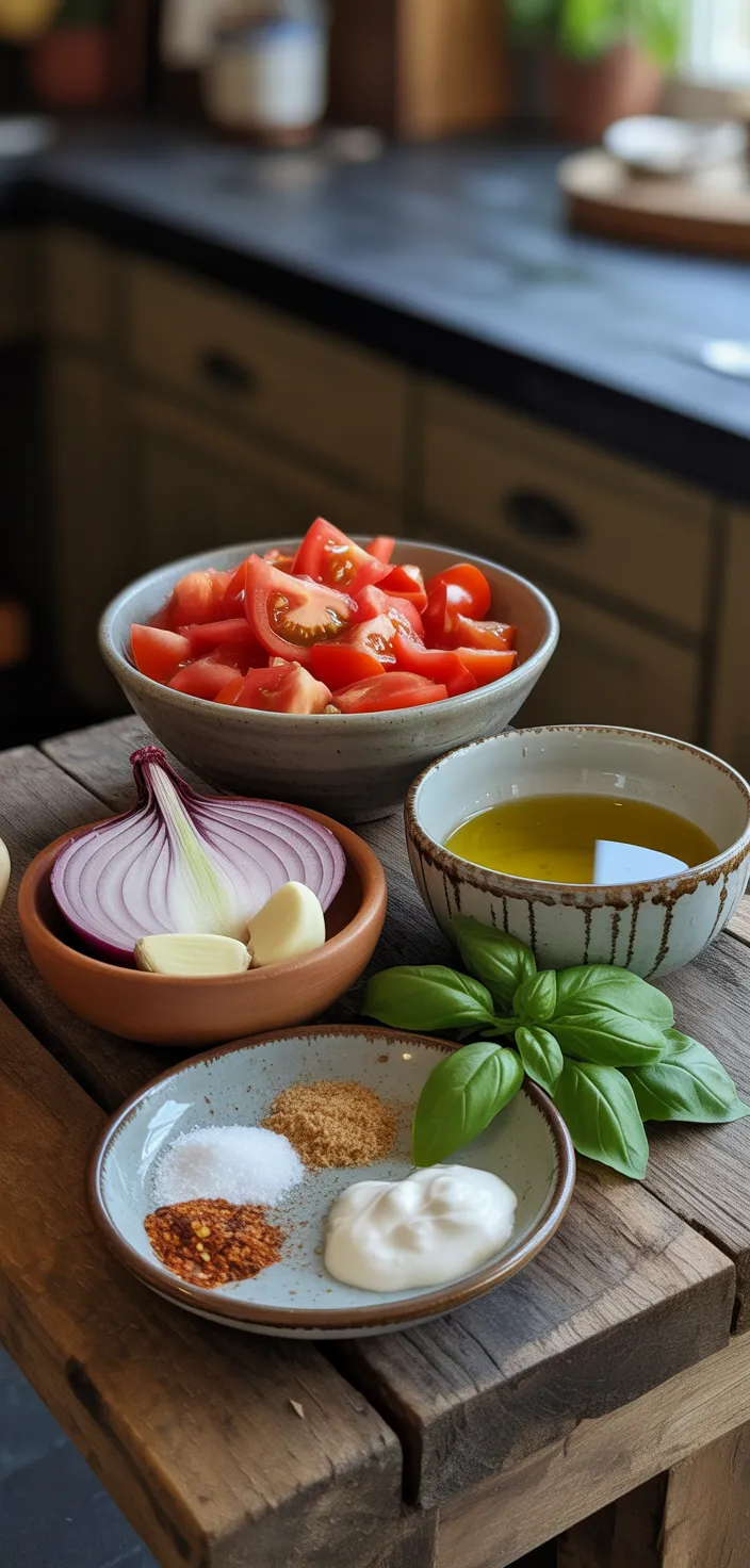 Ingredients photo for Roasted Tomato Basil Soup Recipe