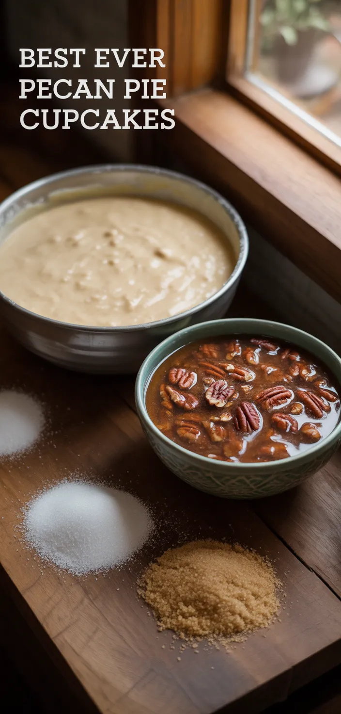 Ingredients photo for Best Ever Pecan Pie Cupcakes  Recipe