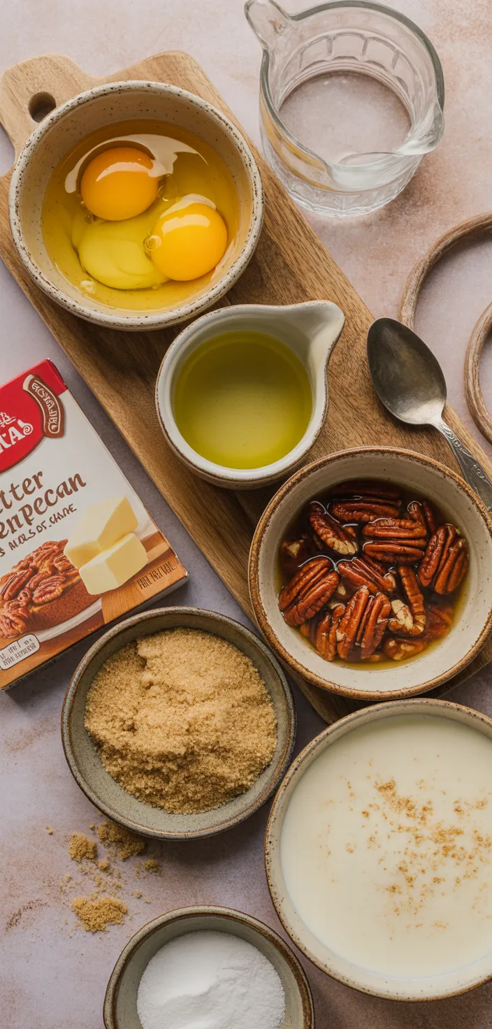 Ingredients photo for Butter Pecan Praline Poke Cake Is The Best Dessert Recipe