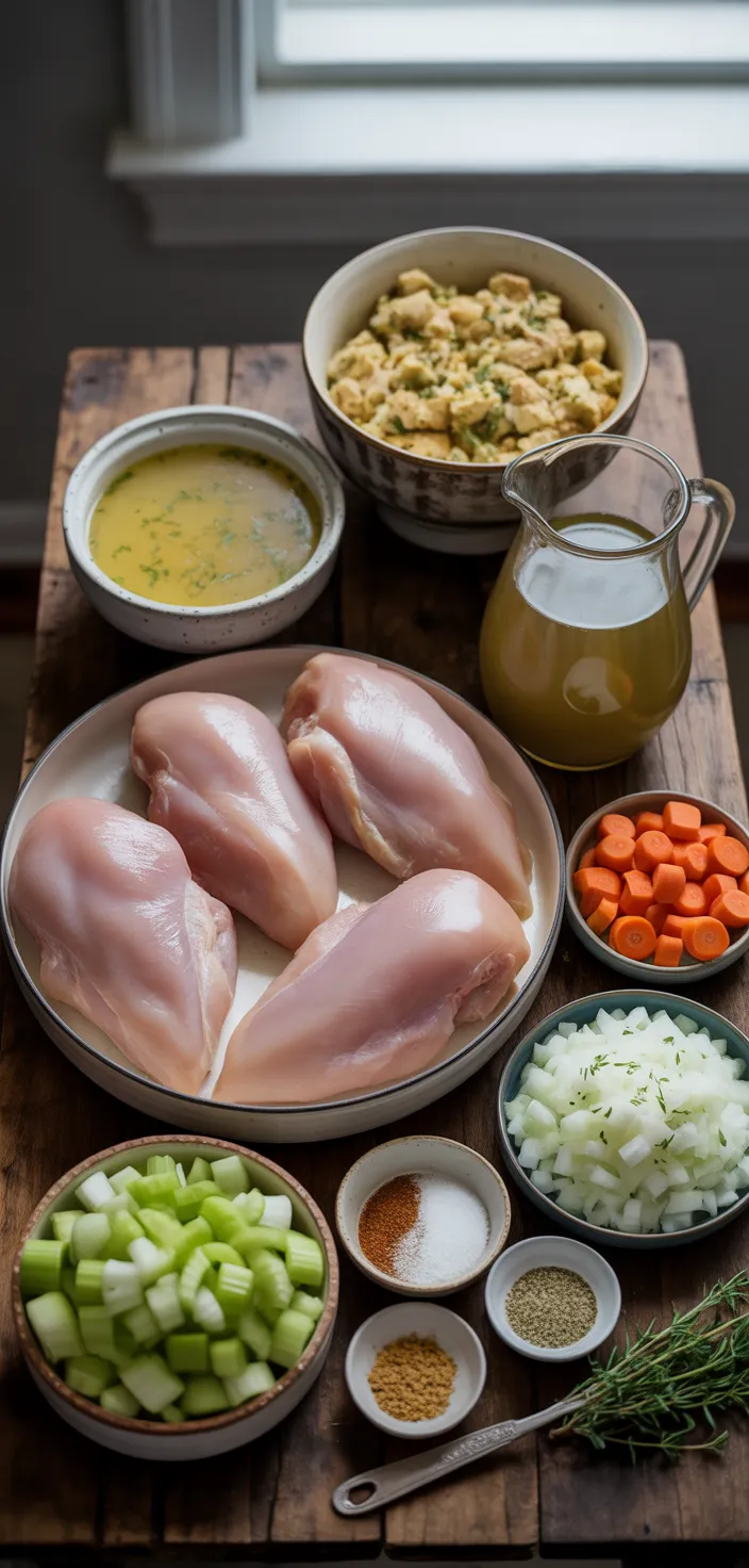 Ingredients photo for Crock Pot Chicken And Stuffing (Also Instant Pot Friendly!) Recipe