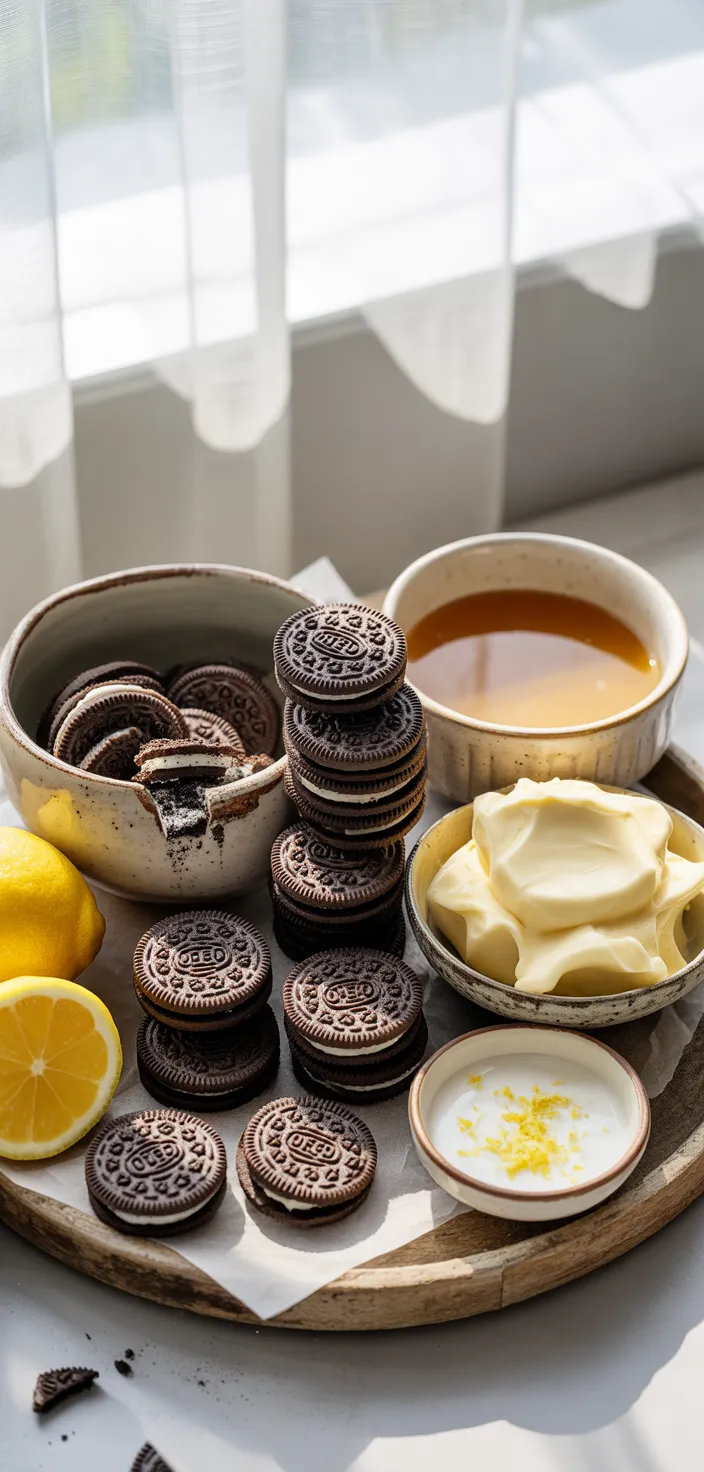 Ingredients photo for Heavenly Lemon Oreo Dessert Recipe