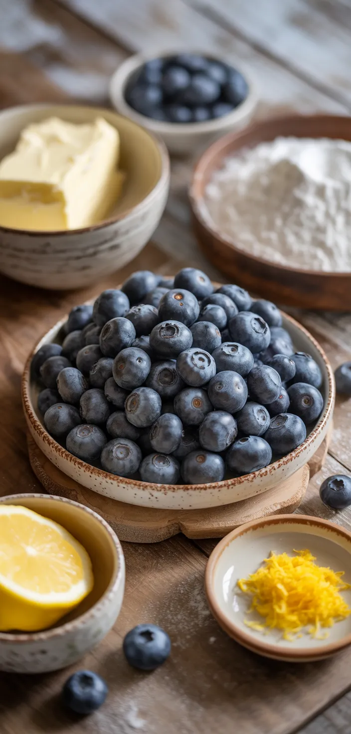 Ingredients photo for Lemon Blueberry Cake Recipe