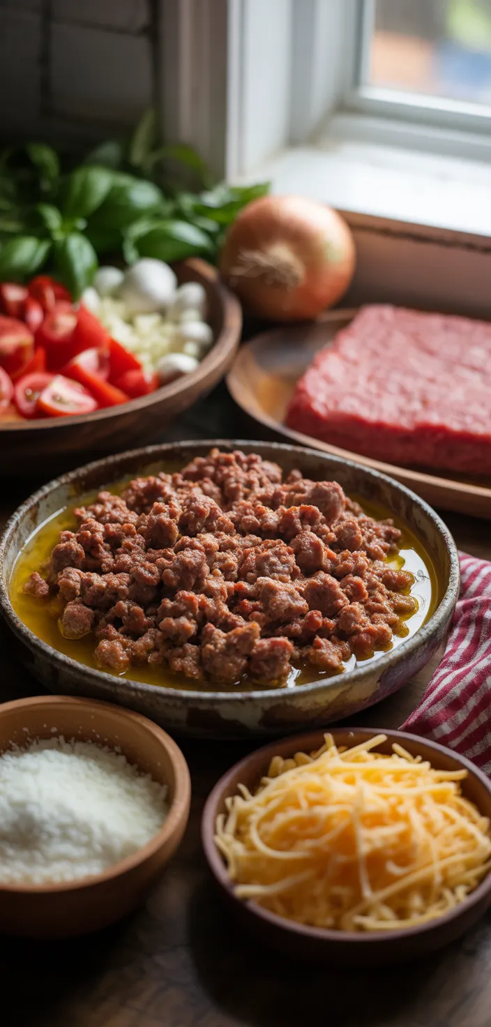 Ingredients photo for Low Carb Pizza Casserole Recipe