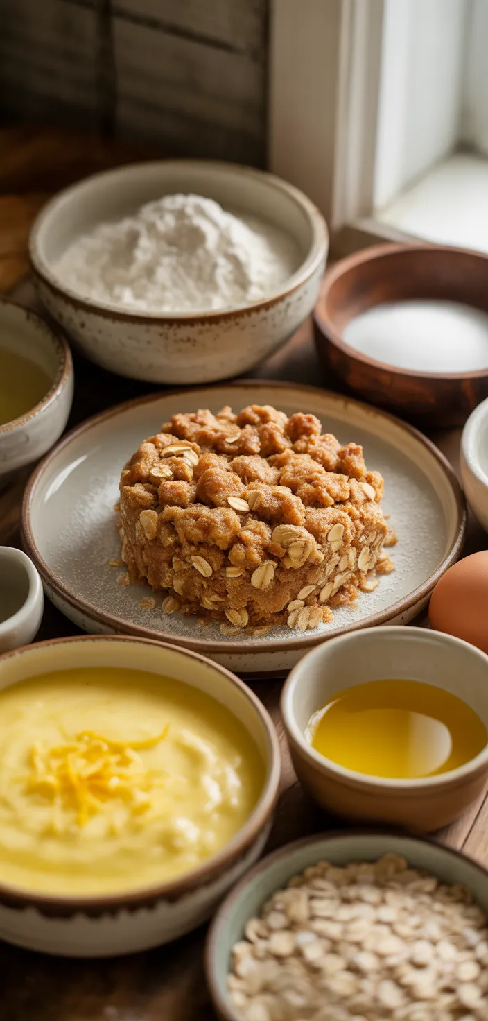 Ingredients photo for Oatmeal Lemon Creme Bars Recipe