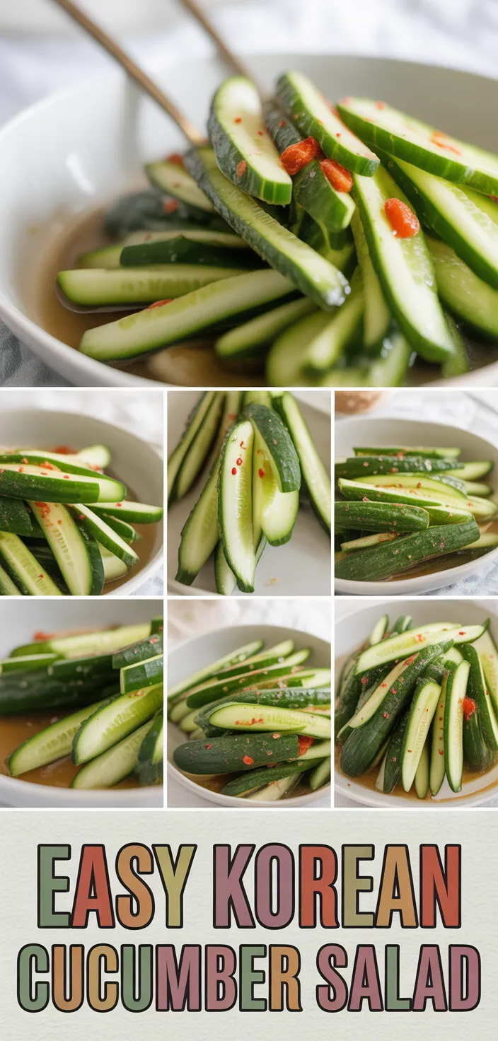 A photo of Easy Korean Cucumber Salad Recipe