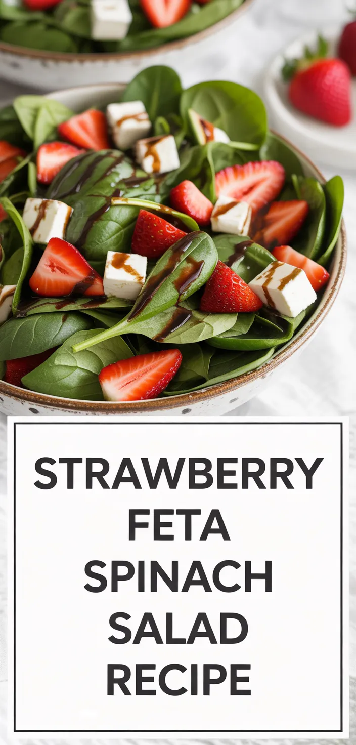 A photo of Strawberry Feta Spinach Salad Recipe