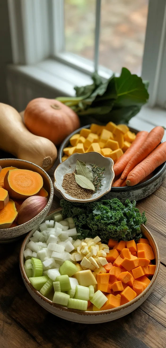 Ingredients photo for Fall Harvest Vegetable Soup (plant Recipe