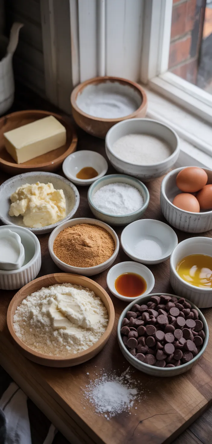 Ingredients photo for Giant Chewy Keto Chocolate Chip Cookies Recipe