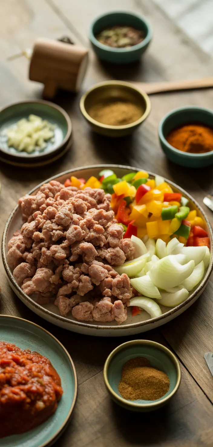 Ingredients photo for Ground Turkey And Peppers – Quick, Healthy & Full Of Flavor! Recipe