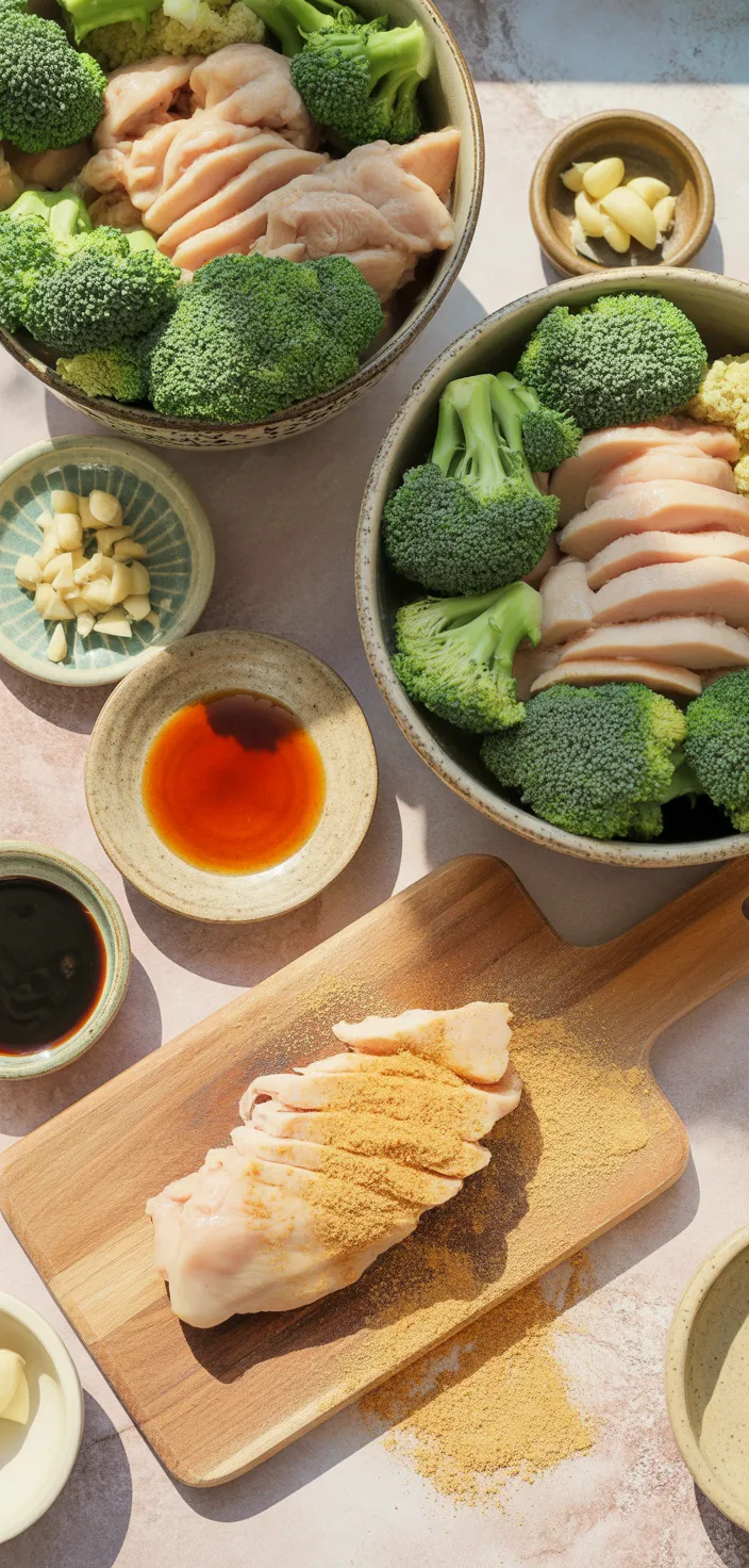 Ingredients photo for Homemade Chinese Chicken And Broccoli Recipe