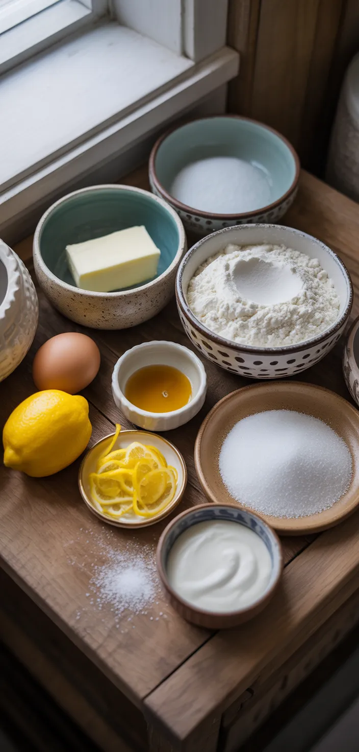 Ingredients photo for Homemade Lemon Sugar Cookies Recipe