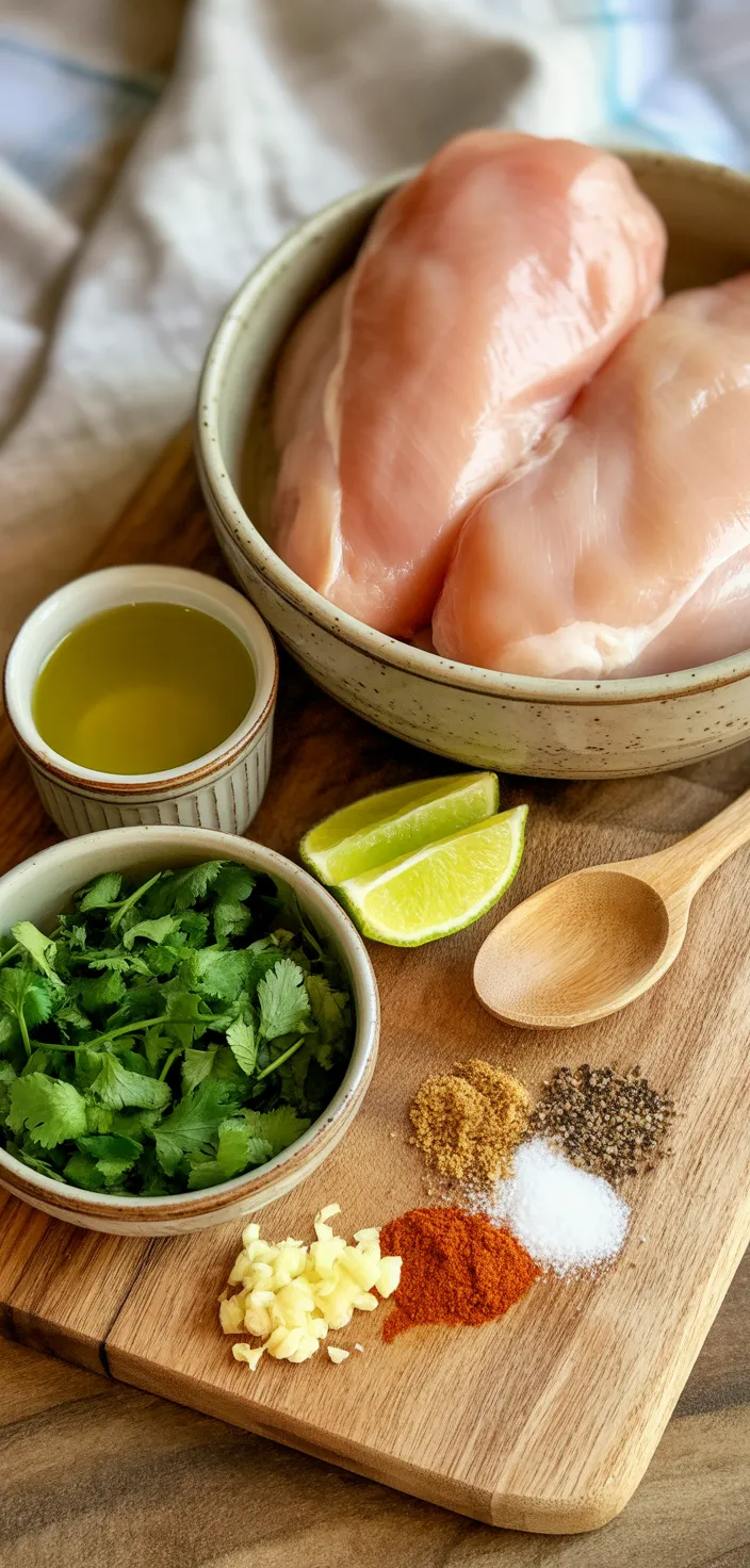 Ingredients photo for Slow Cooker Cilantro Lime Chicken Recipe