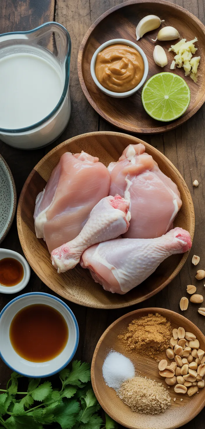 Ingredients photo for Slow Cooker Thai Peanut Chicken Recipe