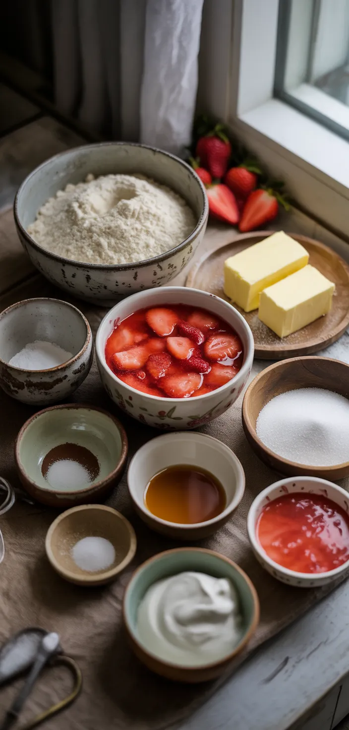Ingredients photo for Strawberry Pound Cake Recipe