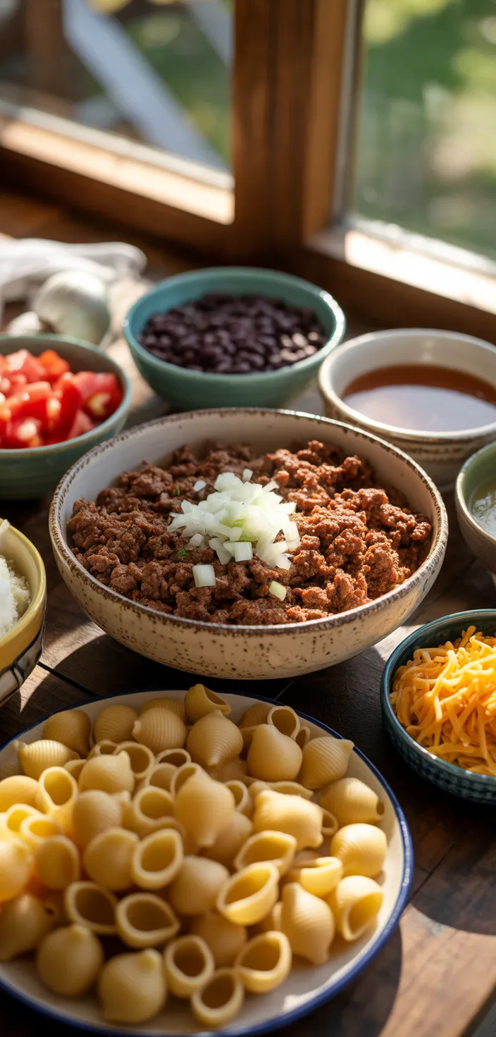 Ingredients photo for Taco Pasta (Instant Pot Or Stove) Recipe
