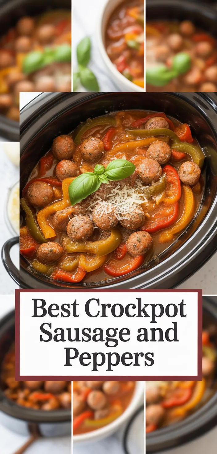 A photo of BEST Crockpot Sausage And Peppers Recipe