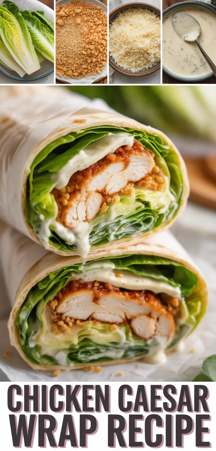 A photo of Chicken Caesar Wrap Recipe