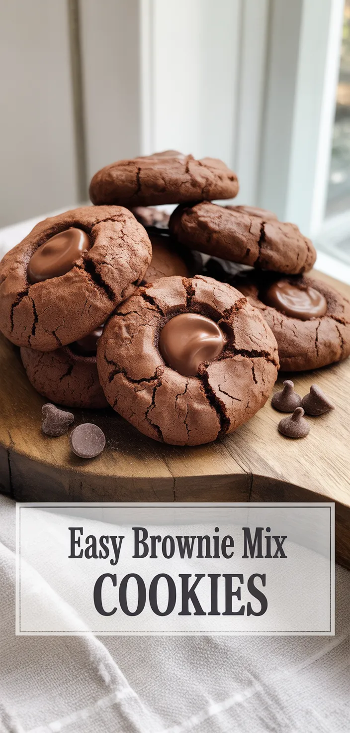 A photo of Easy Brownie Mix Cookies Recipe