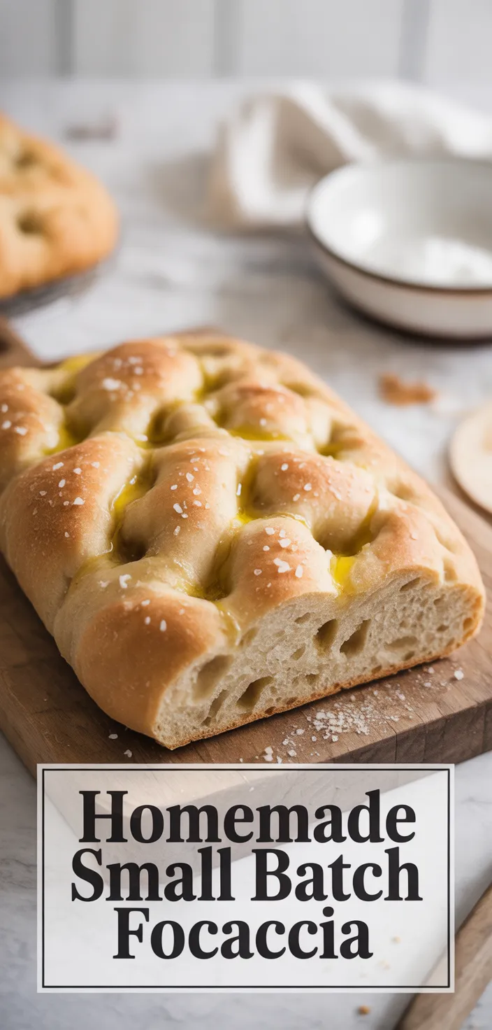 A photo of Homemade Small Batch Focaccia Recipe