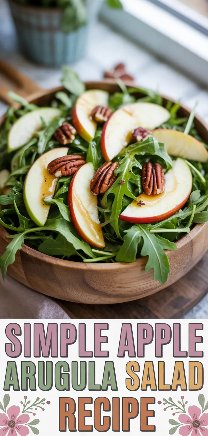 A photo of Simple Apple Arugula Salad Recipe
