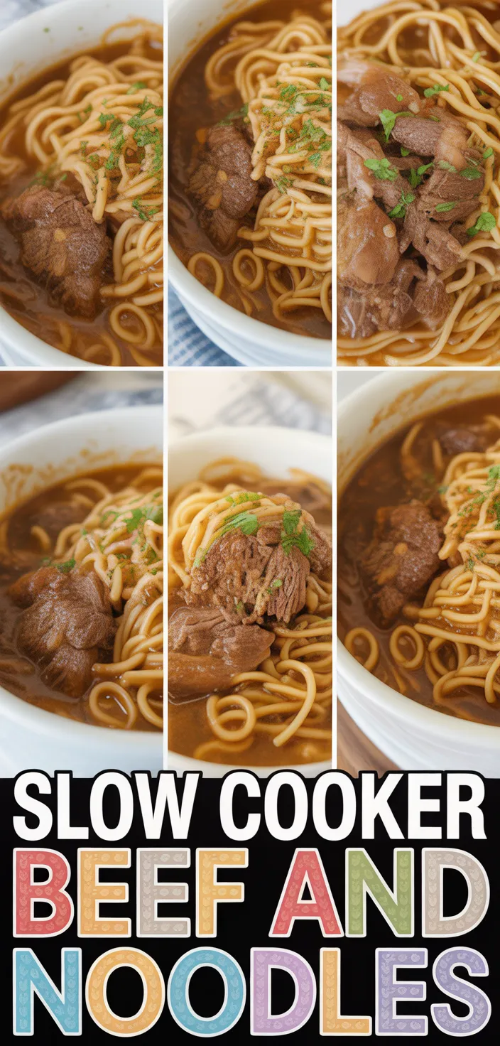 A photo of Slow Cooker Beef And Noodles Recipe