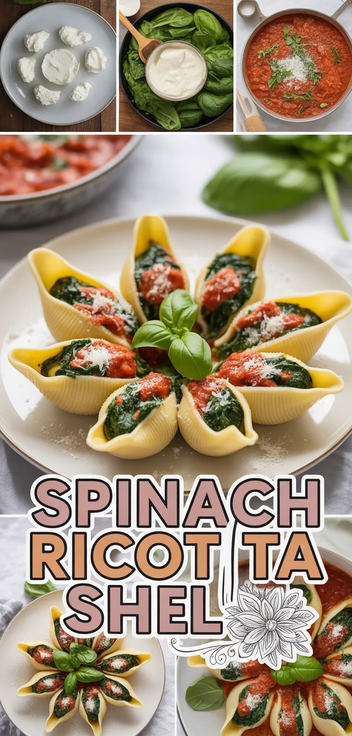 A photo of Stuffed Pasta Shells With Spinach & Ricotta Recipe