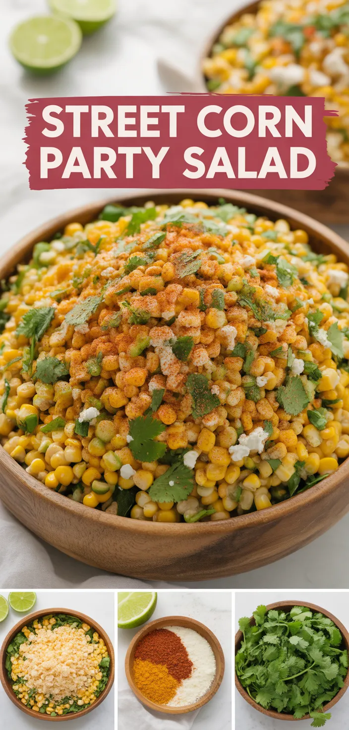 A photo of Vibrant Mexican Street Corn Salad: Perfect For Parties Recipe