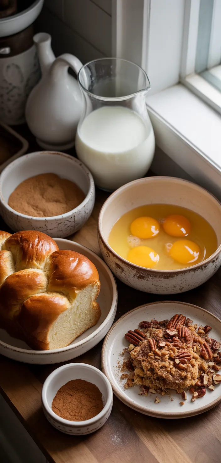 Ingredients photo for Overnight French Toast Casserole Recipe