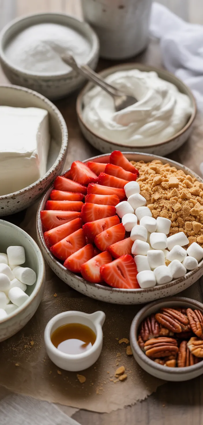Ingredients photo for Strawberry Cheesecake Salad Recipe