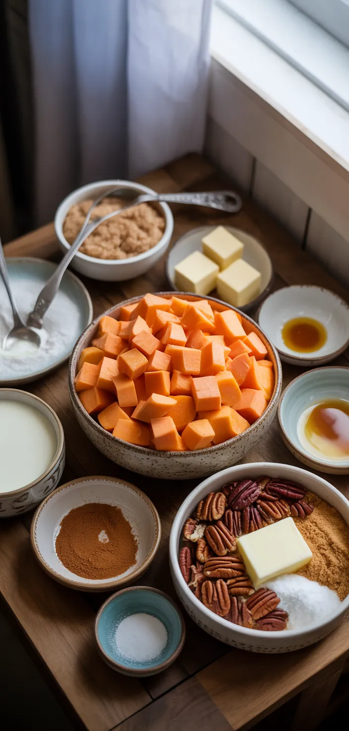 Ingredients photo for The BEST Sweet Potato Casserole Recipe