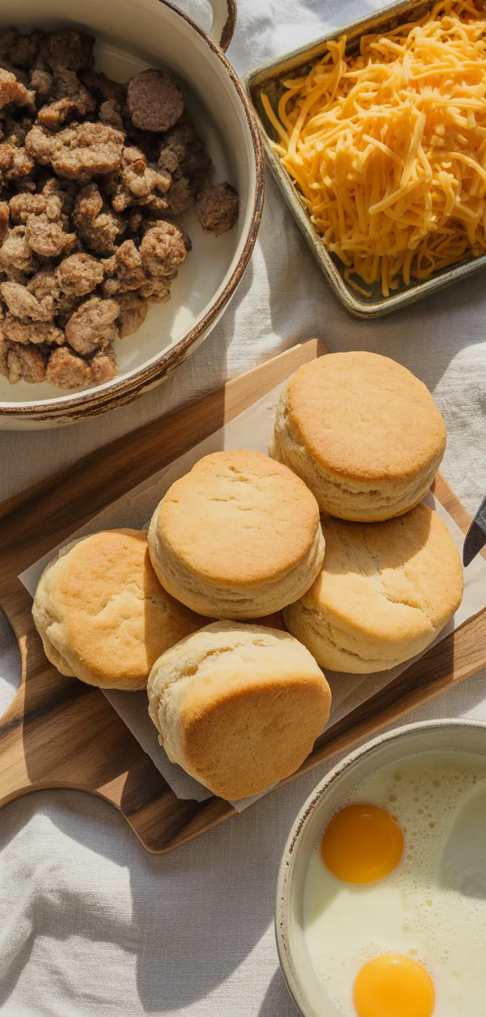 Ingredients photo for Biscuits And Gravy Breakfast Casserole Recipe
