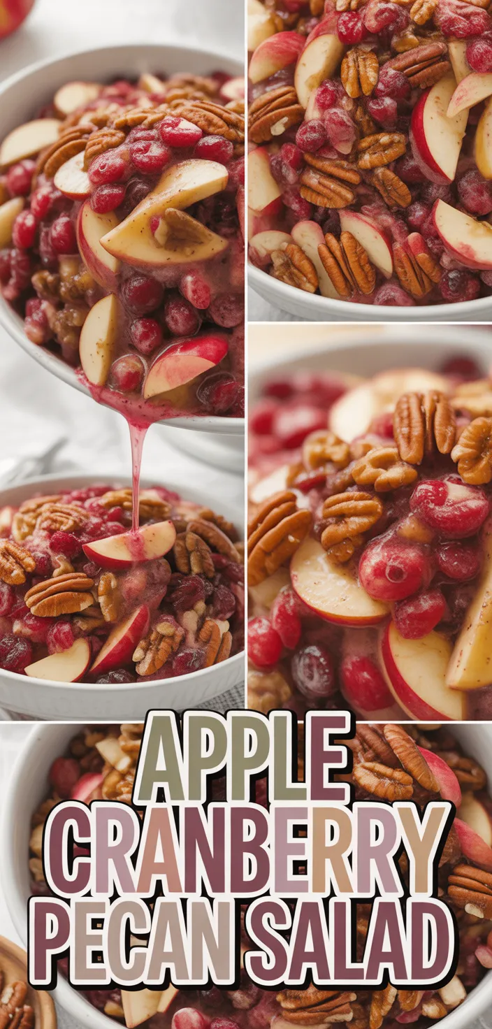 A photo of APPLE CRANBERRY PECAN SALAD Recipe
