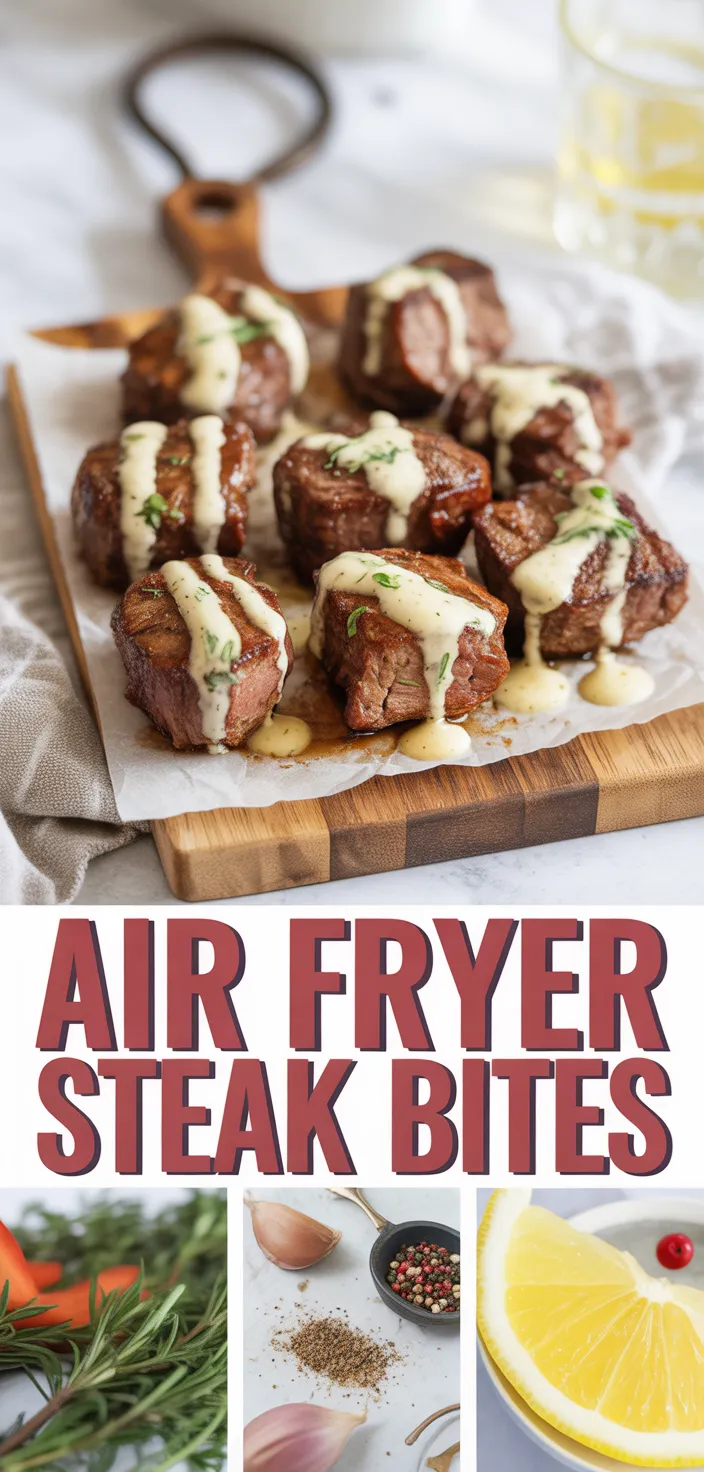 A photo of Air Fryer Steak Bites With Easy Garlic Butter Recipe