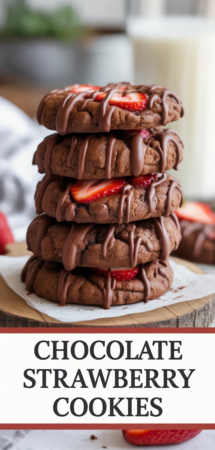 A photo of Chocolate Covered Strawberry Cookies Perfect For Your Sweetheart Recipe