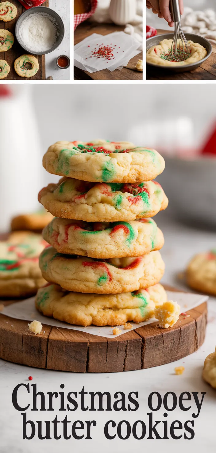 A photo of Christmas Ooey Gooey Butter Cookies Recipe