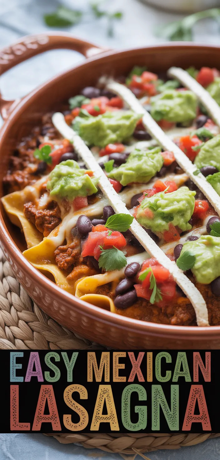 A photo of Easy Mexican Lasagna Recipe