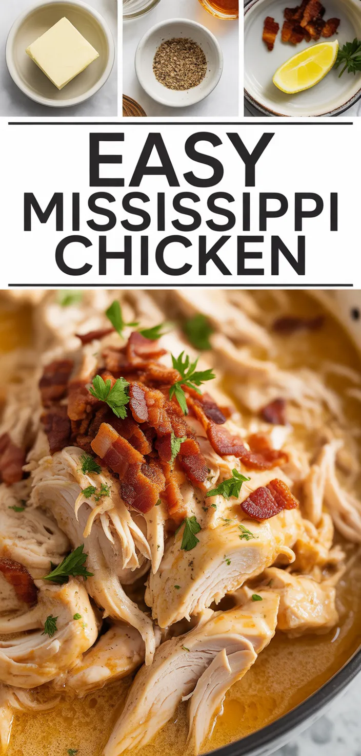 A photo of Easy Mississippi Chicken Recipe