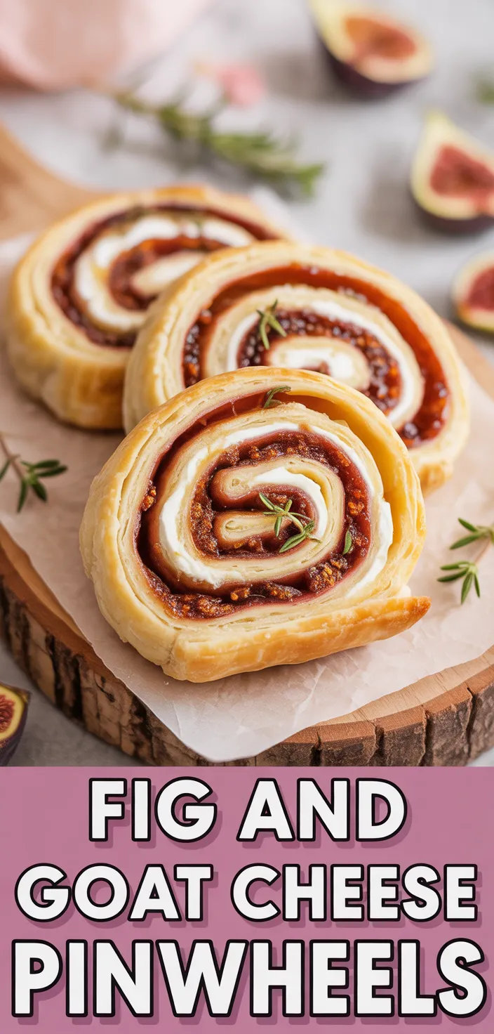 A photo of Fig And Goat Cheese Pinwheels Recipe