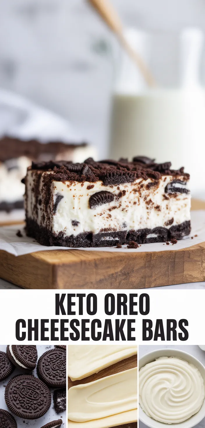 A photo of Keto Oreo Cheesecake Bars Recipe